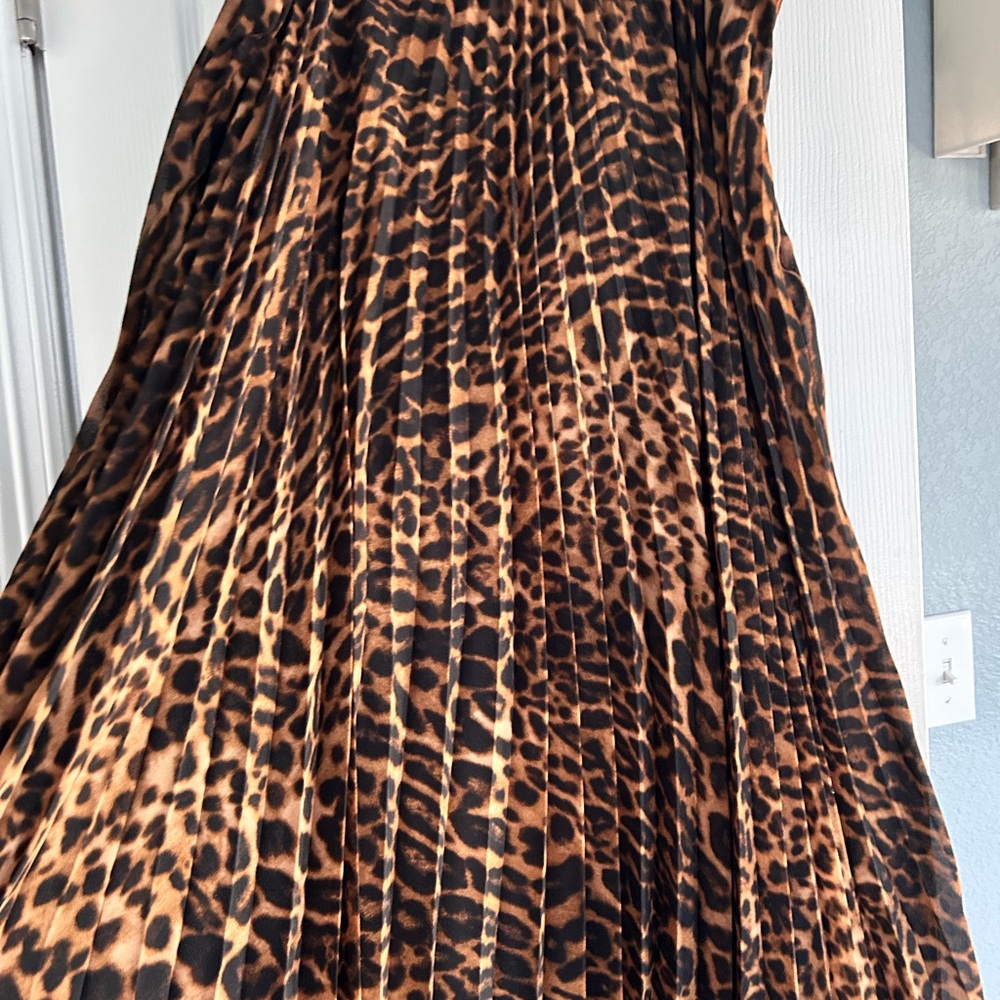 Ralph Lauren Animal Print Midi A-Line Skirt